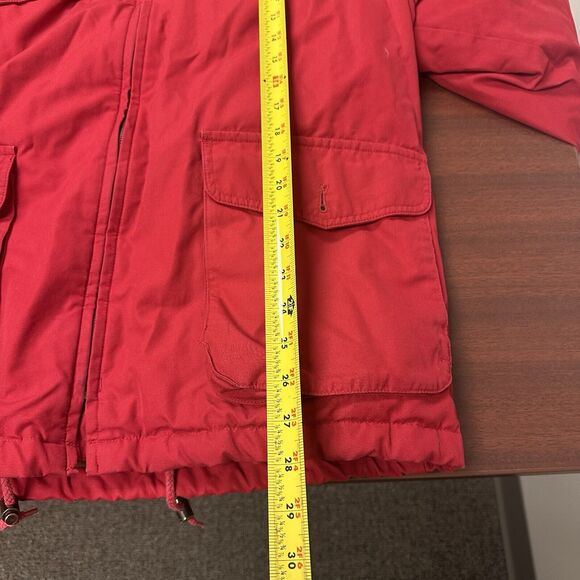 VTG Eddie Bauer Parka Mens Large Red Coat Down Feathers Outdoor Winter Details - Picture 6 of 10